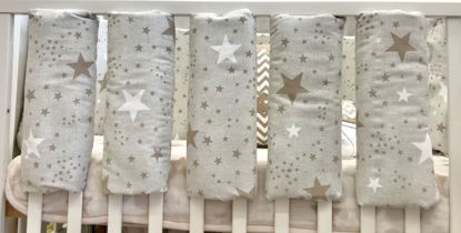 Εικόνα της Προστατευτικά Κούνιας 4 τεμάχια Handmade Twinkle Beige