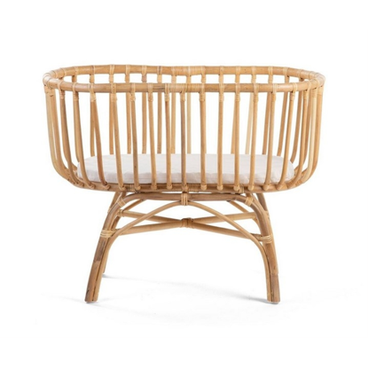 Εικόνα της Λίκνο Rattan Bamboo  μαζί με στρώμα