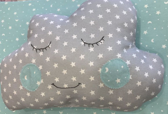 Εικόνα της Διακοσμητικό Μαξιλάρι Handmade Happy Cloud Grey