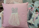 Εικόνα της Μαξιλάρι Διακοσμητικό Handmade Lace Dress Polka Dots Pink