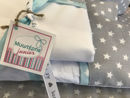 Εικόνα της Σεντόνια Κούνιας Handmade Stars Aqua-Grey