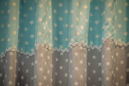 Εικόνα της Κουρτίνα Handmade Stars Grey-Aqua