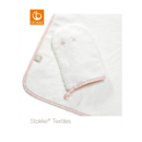 Εικόνα της Stokke hooded towel πετσέτα με κουκούλα pink bee organic cotton