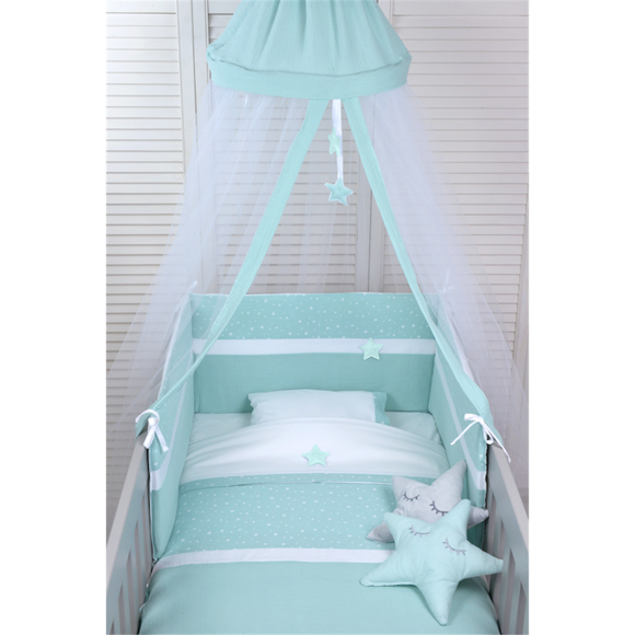 Εικόνα της Κουνουπιέρα οροφής Baby Oliver Muslin Mint