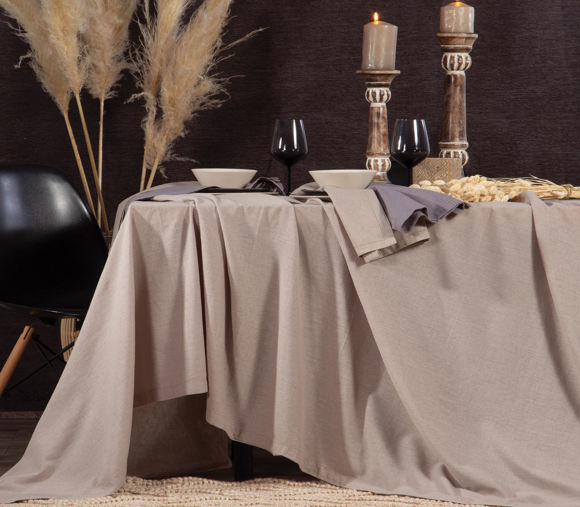 Εικόνα της ΤΡΑΠΕΖΟΜΑΝΤΗΛΟ COTTON-LINEN 150x300 BEIGE