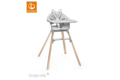 Εικόνα της Stokke Clikk High Chair Grey   με δώρο την τσάντα μεταφοράς του