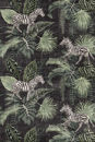 Εικόνα της Ezzo Χαλί 9112 Fiori Black Green 160x230cm