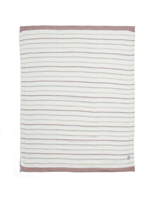 Εικόνα της Mamas & Papas Κουβέρτα Πλεκτή Stripe pink 70x90cm