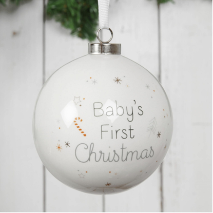 Εικόνα της ΧΡΙΣΤΟΥΓΕΝΝΙΑΤΙΚΗ ΜΠΑΛΑ "BABY'S 1ST CHRISTMAS"