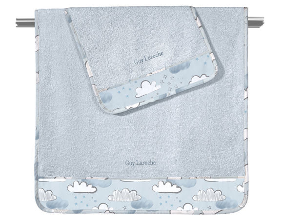 Εικόνα της Σετ Πετσέτες Βρεφικές Cloudy  2τμχ Light Blue Guy Laroche