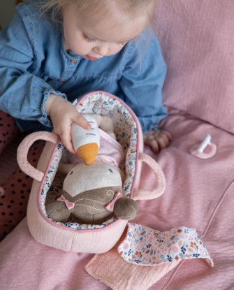 Εικόνα της Υφασμάτινο μωρό σε καλαθούνα Rosa Little Dutch