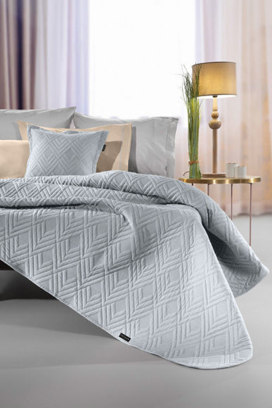 Εικόνα της Κουβερλί Υπέρδιπλο 220×240 Curves Silver Σετ 2 Τμχ Guy Laroche