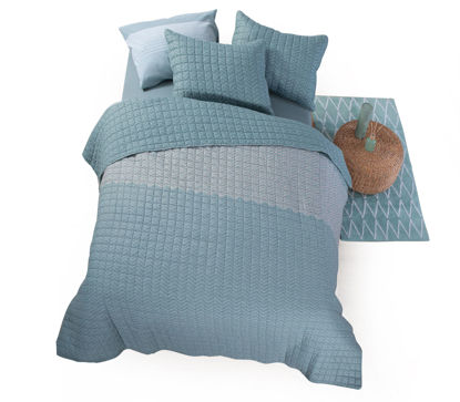 Εικόνα της ΚΟΥΒΕΡΛΙ ΜΟΝΟ TENISSON 180X220 AQUA NEF NEF
