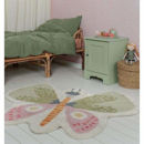 Εικόνα της Χαλί δωματίου Butterfly shape Mint/Pink 94X110 Little Dutch