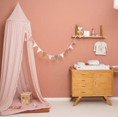 Εικόνα της Κουνουπιέρα κρεβατιού Pure Pink. Υ:240εκ Little Dutch