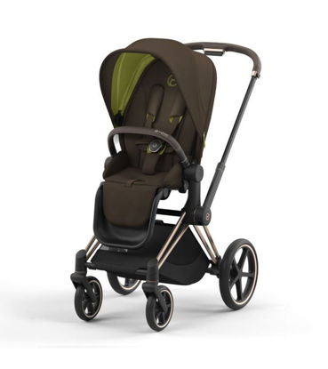 Εικόνα της Cybex ePriam Frame Rosegold - Seat Khaki green 2022