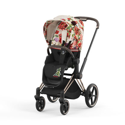 Εικόνα της Cybex Καρότσι e-PRIAM Frame Rosegold – Seat Spring Blossom Light