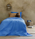 Εικόνα της Κουβέρτα Πικέ Μονή 160x240 Habit Ocean Blue  NIMA HOME
