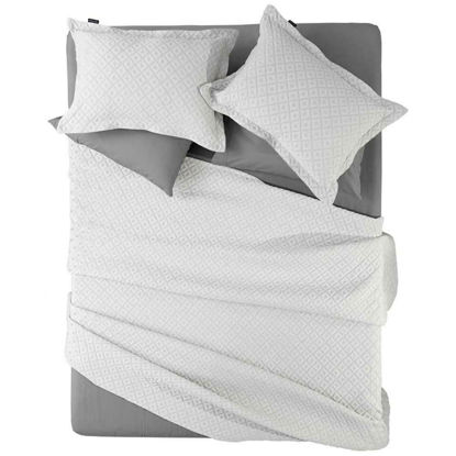 Εικόνα της Guy Laroche Cubic Κουβέρτα Πικέ Υπέρδιπλη 245x260 White