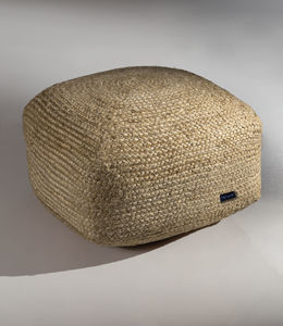 Εικόνα της Πουφ Σκαμπό Boho 50x50x25cm Natural Guy Laroche