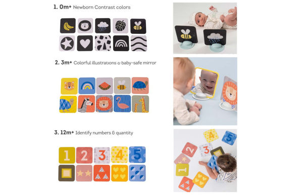 Εικόνα της Taf Toys My 1st Tummy time cards παιχνίδι δραστηριοτήτων