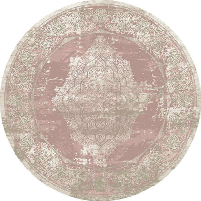 Εικόνα της Χαλί Velvet στρογγυλό 5420 Rose με διάμετρο 160