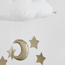 Εικόνα της Παιχνίδι κρεμαστό Cloud White with Gold stars