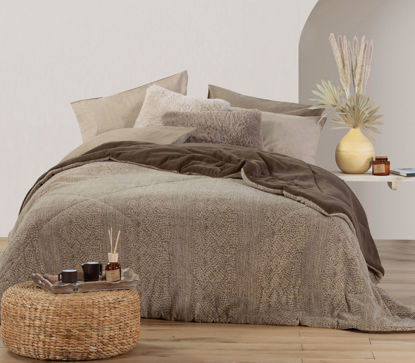 Εικόνα της ΚΟΥΒΕΡΤΟΠΑΠΛΩΜΑ ΥΠΕΡΔΙΠΛΟ WEEKEND 240X220 BEIGE NEF NEF