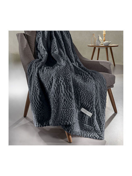 Εικόνα της Ριχτάρι Διθέσιου Καναπέ Crusty 170x250cm Carbon με Μαξιλαροθήκη