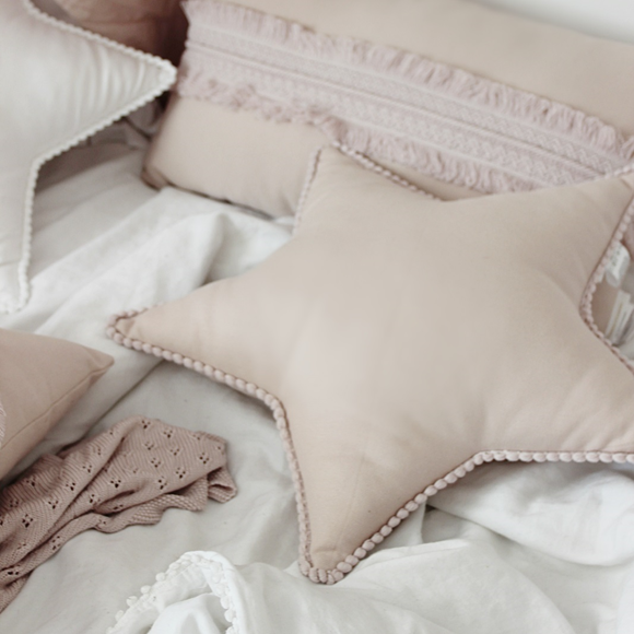 Εικόνα της Μαξιλάρι αστέρι Boho Powder pink