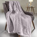 Εικόνα της Γούνινο Ριχτάρι Διθέσιου Crusty Melange 170x250 & Διακοσμητικό Μαξιλάρι Guy Laroche