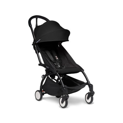 Εικόνα της Babyzen YOYO² καρότσι Black με υφάσματα για τη θέση Black 6+ & Δώρο η τσάντα μεταφοράς