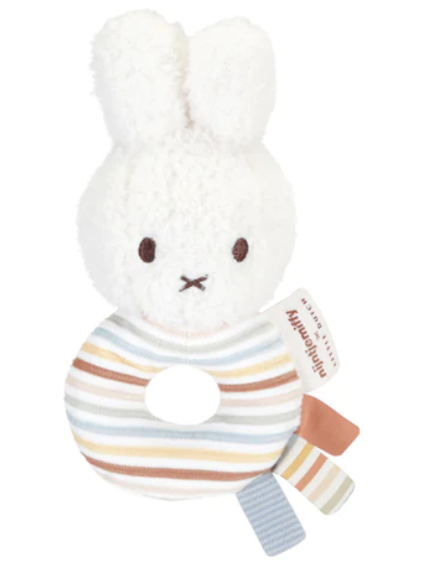 Εικόνα της Υφασμάτινη κουδουνίστρα Miffy Sunny Stripes Little Dutch