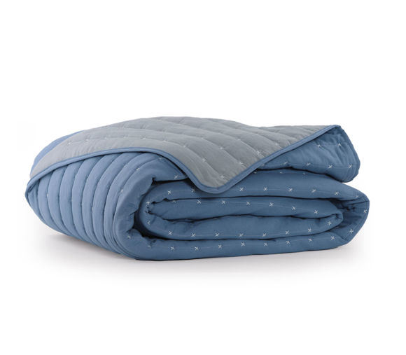 Εικόνα της ΚΟΥΒΕΡΛΙ ΜΟΝΟ BICOLOR-22 160X220 GREY/BLUE NEF NEF