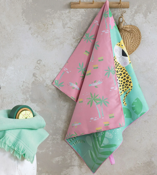 Εικόνα της Παιδική Πετσέτα Θαλάσσης Microfiber (70x140) Nima Jungle Lilly