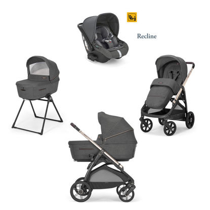 Εικόνα της Σύστημα μεταφοράς Aptica Quattro Velvet Grey/ Palladio Black  Darwin Infant Recline & Δώρα αξίας 185€(Day Bag,Bάση Darwin Belted & Αδιάβροχο Κάλυμμα πορτ-μπεμπε)