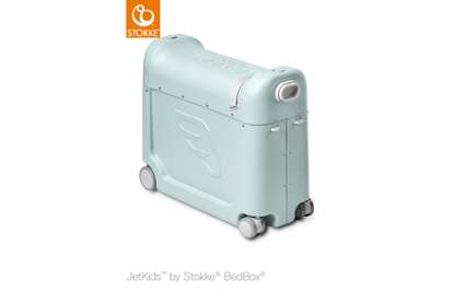 Εικόνα της Stokke Jetkids Bedbox βαλίτσα-κρεβατάκι ταξιδίου Green Aurora 