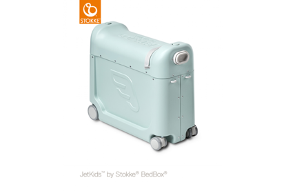 Εικόνα της Stokke Jetkids Bedbox βαλίτσα-κρεβατάκι ταξιδίου Green Aurora