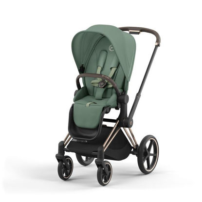 Εικόνα της Cybex Priam Frame Rosegold - Seat Leaf Green