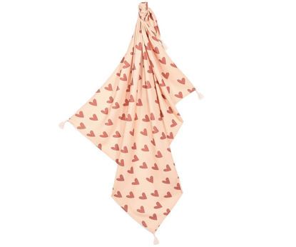 Εικόνα της Bamboo Κουβέρτα Swaddle HeartBeat Pink La Millou