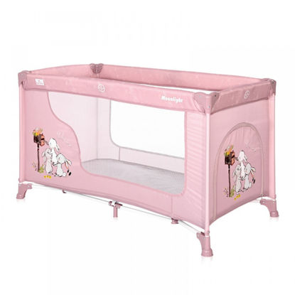 Εικόνα της Παρκοκρέβατο Moonlight 1 Layer Beige Rose Rabbits