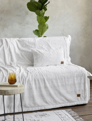 Εικόνα της Κουβέρτα Καναπέ Velure - Cream 130x170 Nima Home