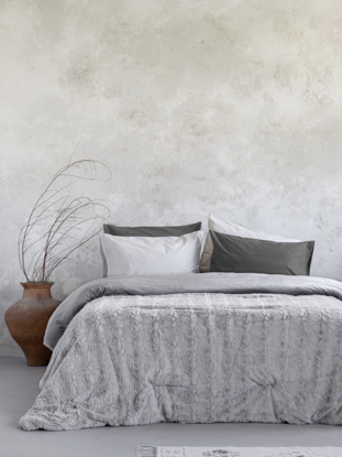 Εικόνα της Κουβερτοπάπλωμα Velure - Light Gray 160x220 Nima Home