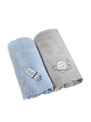 Εικόνα της Σετ Πετσέτες 2τμχ (35x50) Baby Towels Boy Set 2 Blue Grey Guy Laroche