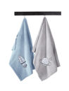 Εικόνα της Σετ Πετσέτες 2τμχ (35x50) Baby Towels Boy Set 2 Blue Grey Guy Laroche
