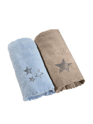 Εικόνα της Σετ Πετσέτες 2τμχ (35x50) Baby Towels Boy Set 1 Blue Brown Guy Laroche