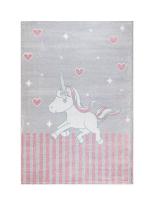 Εικόνα της Χαλί Παιδικό Fairytale Unicorn 7582 Grey-Pink 160x230