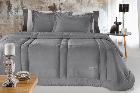 Εικόνα της Πάπλωμα Cristal Velvet Silver 180x220 Guy Laroche