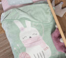 Εικόνα της ΒΡΕΦΙΚΗ ΚΟΥΒΕΡΤΑ ΑΓΚΑΛΙΑΣ I LOVE BUNNIES 75X100 NEF NEF