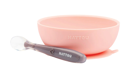 Εικόνα της Σετ φαγητού 2 τεμαχίων μπολ-κουτάλι Pink Silicon Nattou